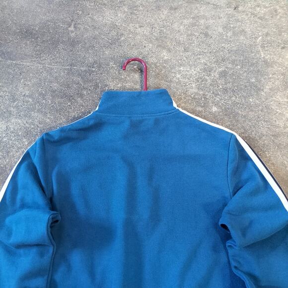 Adidas Crop Sweater Womens XS Blue Mock Neck Pocket Sweatshirt 1/4 Zip - Picture 4 of 8